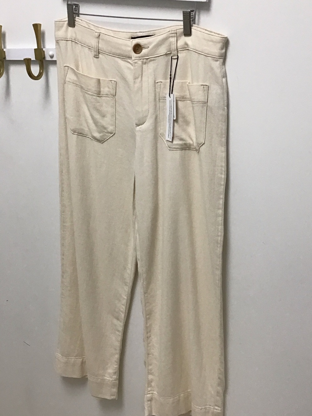 Sanctuary marine Cream Wide-Leg High-Rise Pants